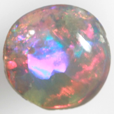 SOLID SEMI BLACK OPAL Bright red and green rolling flashes